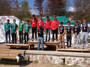 le podium K4 homme cadet