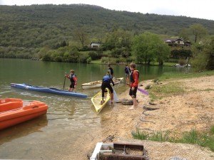 séance canoë pour les minimes à l'Ile Chambod(01)