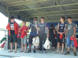 podium K2h minime 200m 1er Jeff/Loris, 3eme Adelin/Maxence