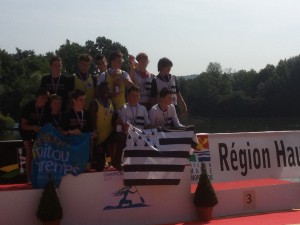 podium K4 minime : Rhone -Alpes vainqueurs!