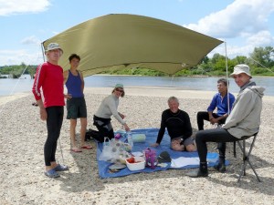 30 mai 12h57-Le Bec d'Allier-banc de sable-pause midi