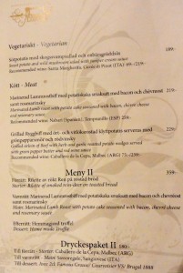 Menu du Magnus