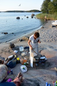 repas sur la plage