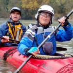 Gorges de l'Ardèche : Jean-Christophe et Cathy en K2