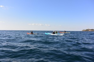 traversée en groupe vers Porquerolles