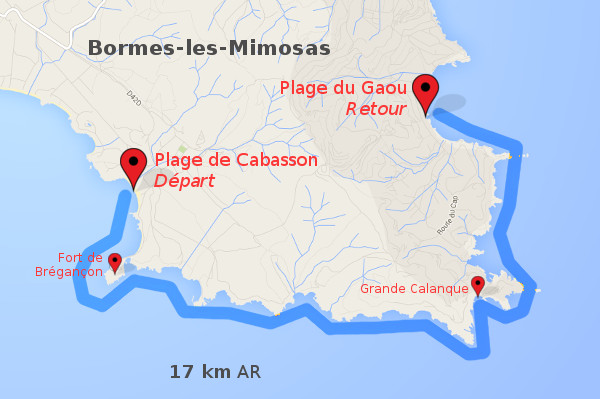 Itinéraire à Bormes-les-Mimosas