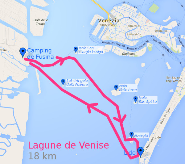 Itinéraire dans la lagune de Venise