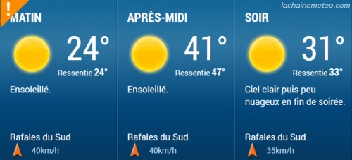 Météo forte chaleur