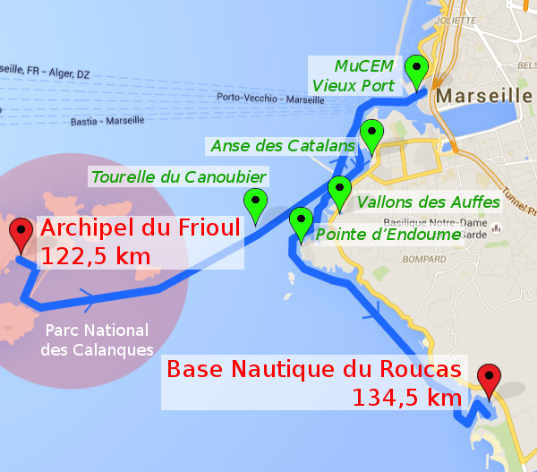 itinéraire J5 : Frioul - Marseille