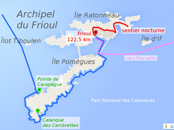 itinéraire J4 : Archipel du Frioul