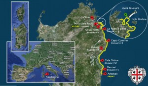 Itinéraire du Raid Sardaigne 2015 d'Arbatax à Olbia