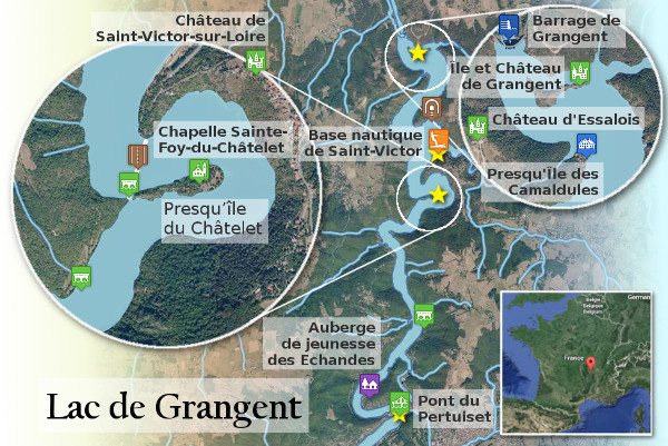 Itinéraire sur le Lac de Grangent le 29 novembre 2015