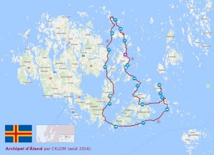 Itinéraire dans l'archipel d'Åland 2016