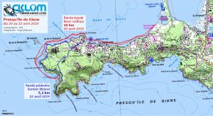 Itinéraire randonnée Presqu'Île de Giens 20-22 avril 2019