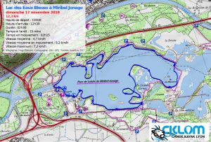 Itinéraire Lac des Eaux Bleues Miribel 17 nov 2019-IGN