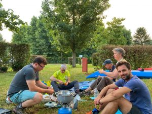 Manchons de canards au camping Trévoux